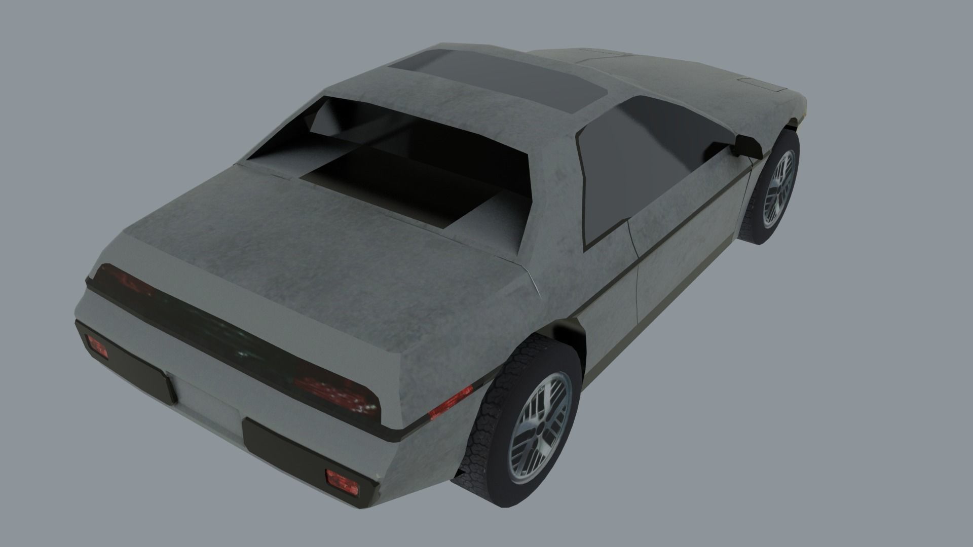 Pontiac Fiero Free low-poly 3D model_3