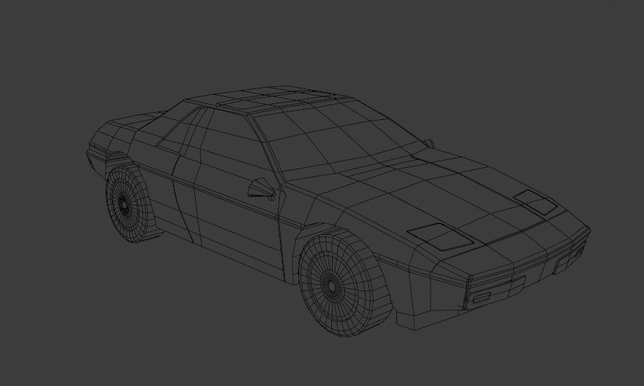 Pontiac Fiero Free low-poly 3D model_6