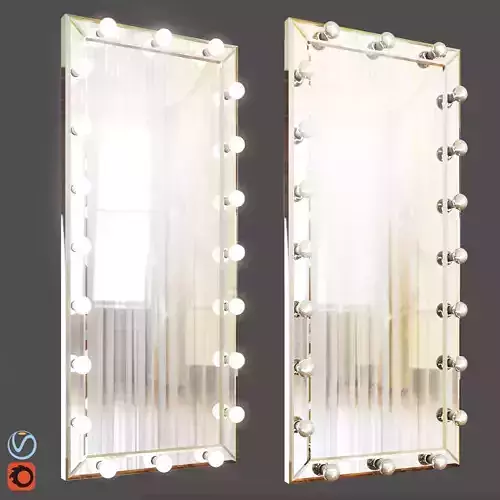 Mirror vanity with lights 3D model