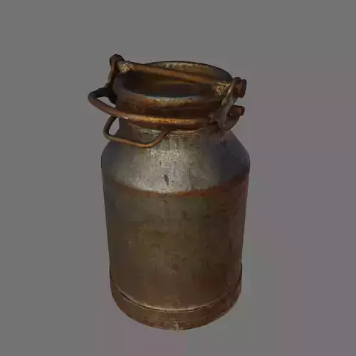 Rusty Metal Milk Churn 3D Model Low-poly 3D model