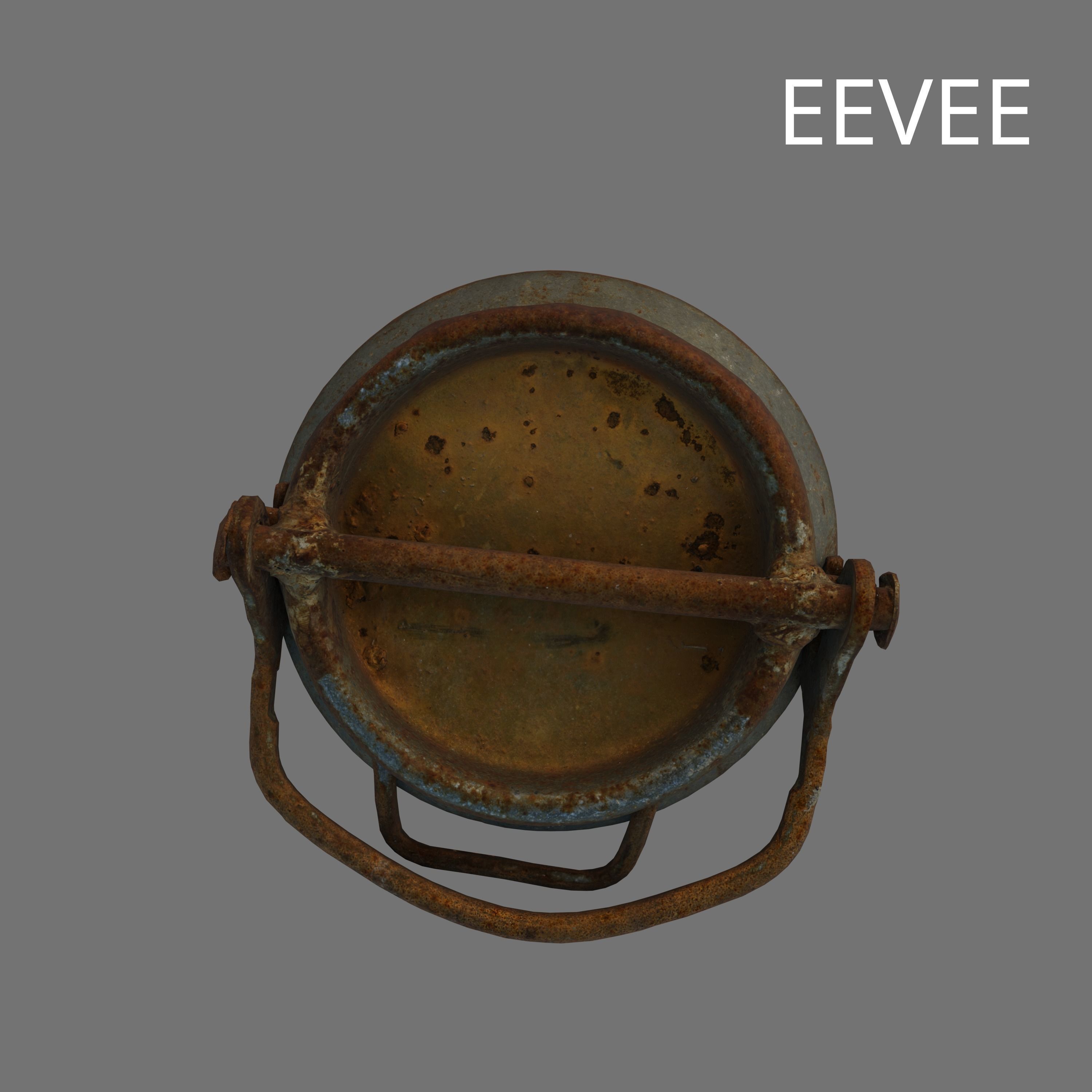 Rusty Metal Milk Churn 3D Model Low-poly 3D model_5