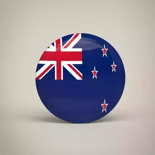 New Zealand Badge Low-poly 3D model