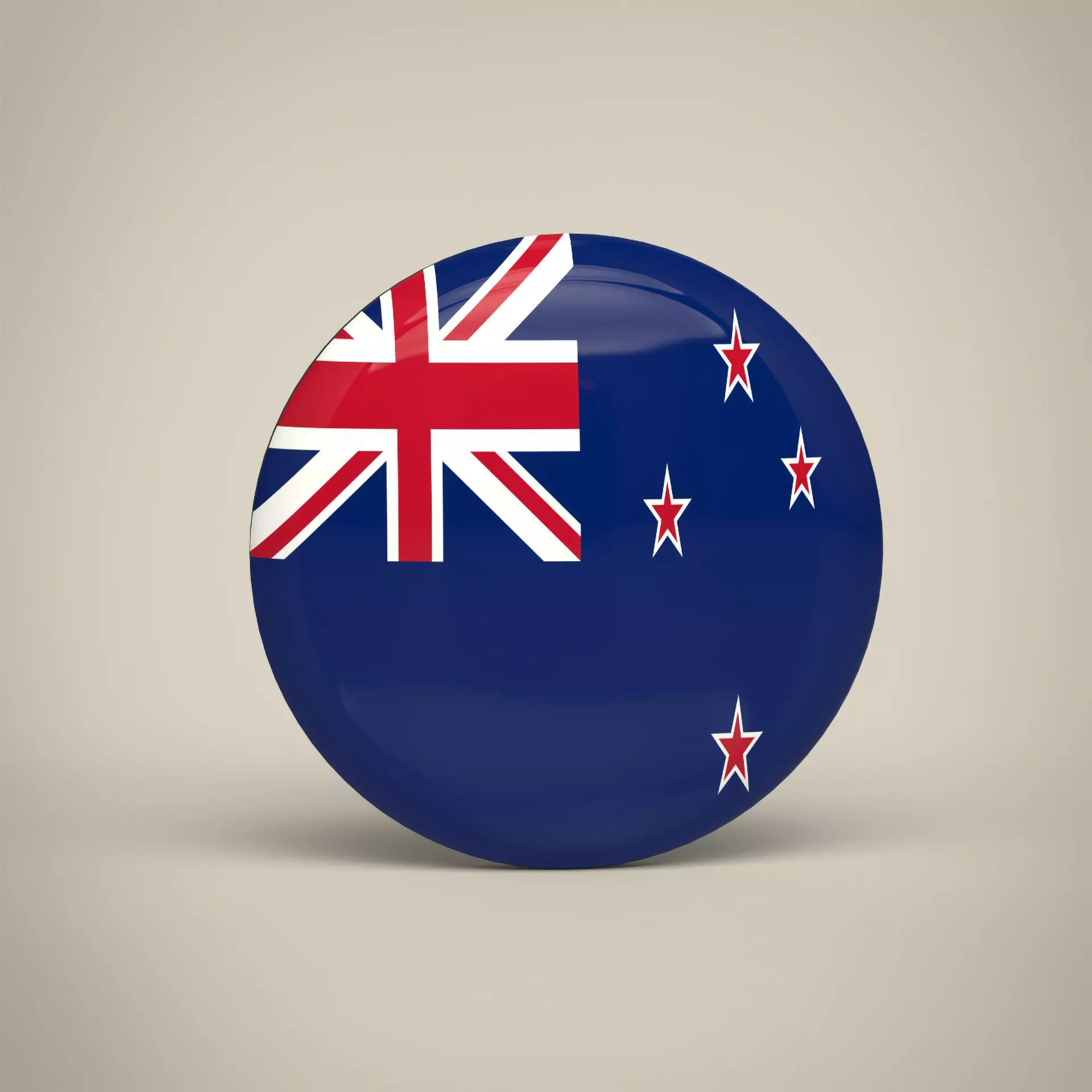 New Zealand Badge Low-poly 3D model_0