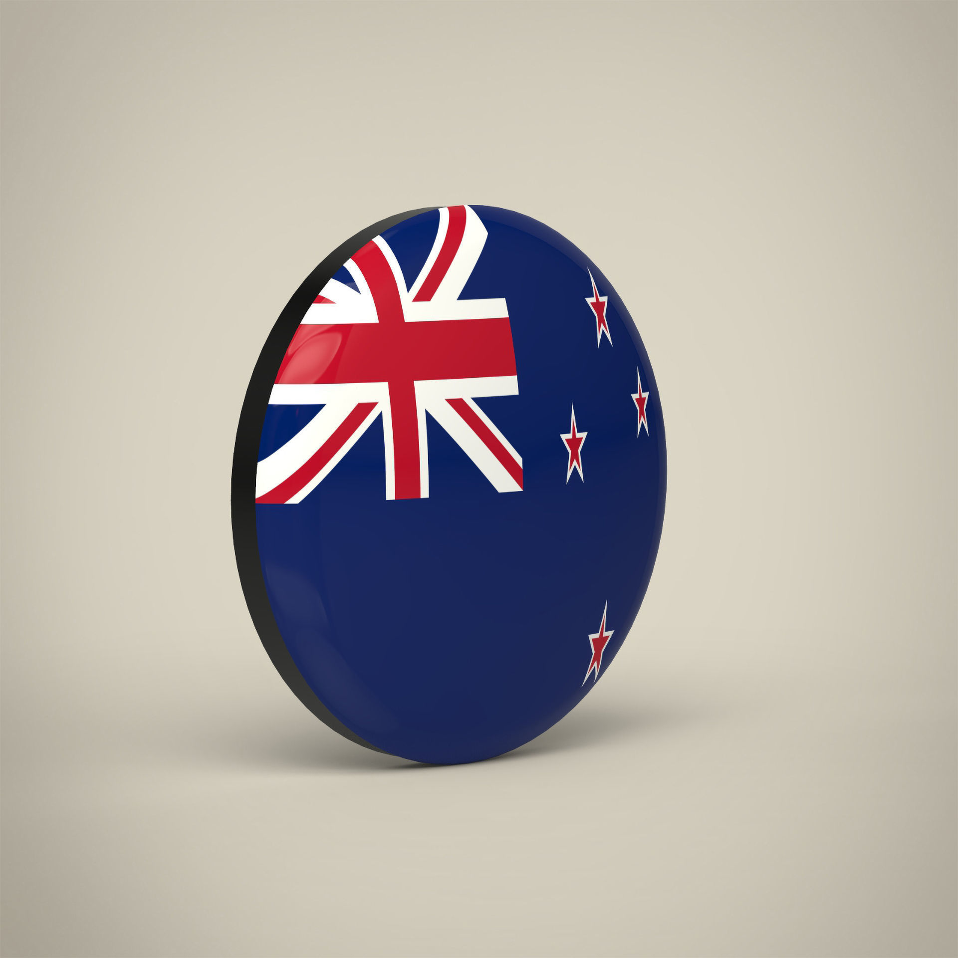 New Zealand Badge Low-poly 3D model_2