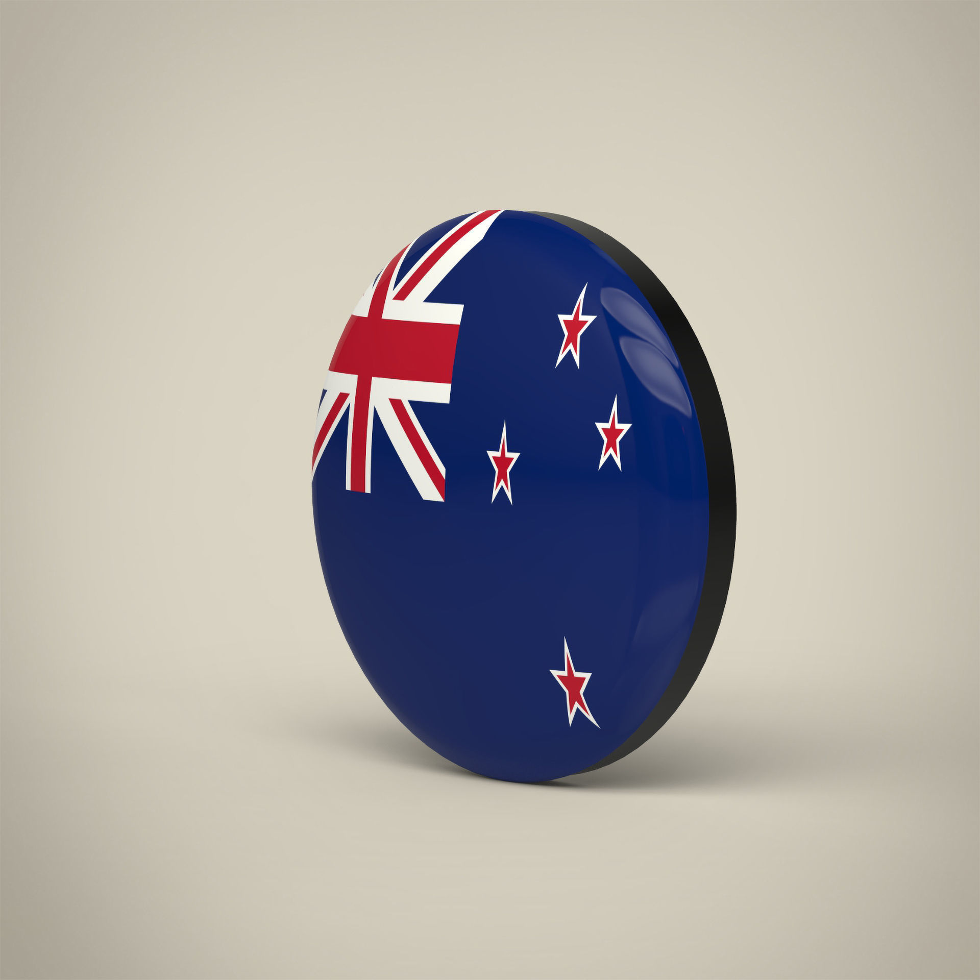 New Zealand Badge Low-poly 3D model_1