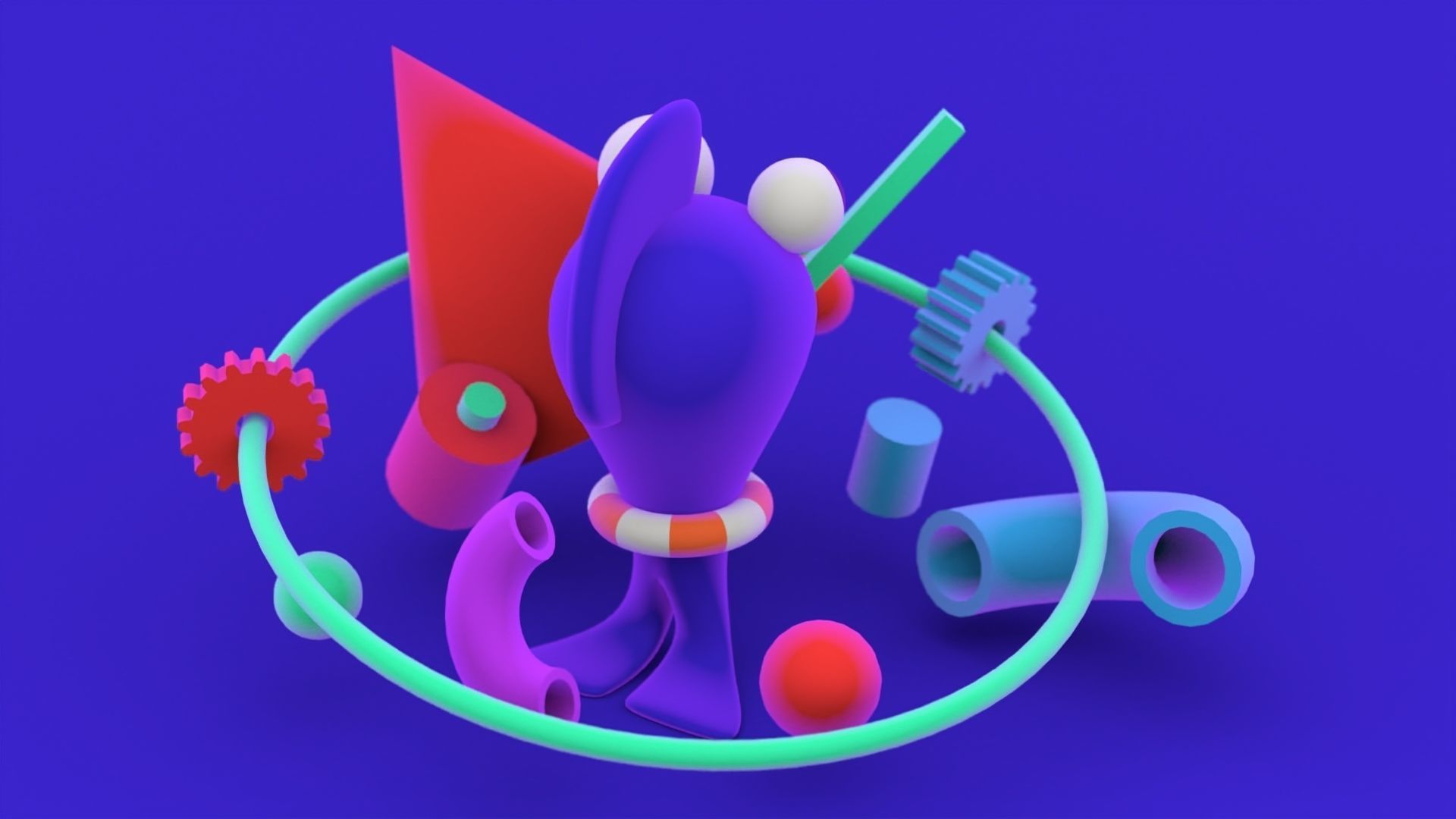 3D Illustration Fish - Fish Model - Arnold Render Free 3D model_6