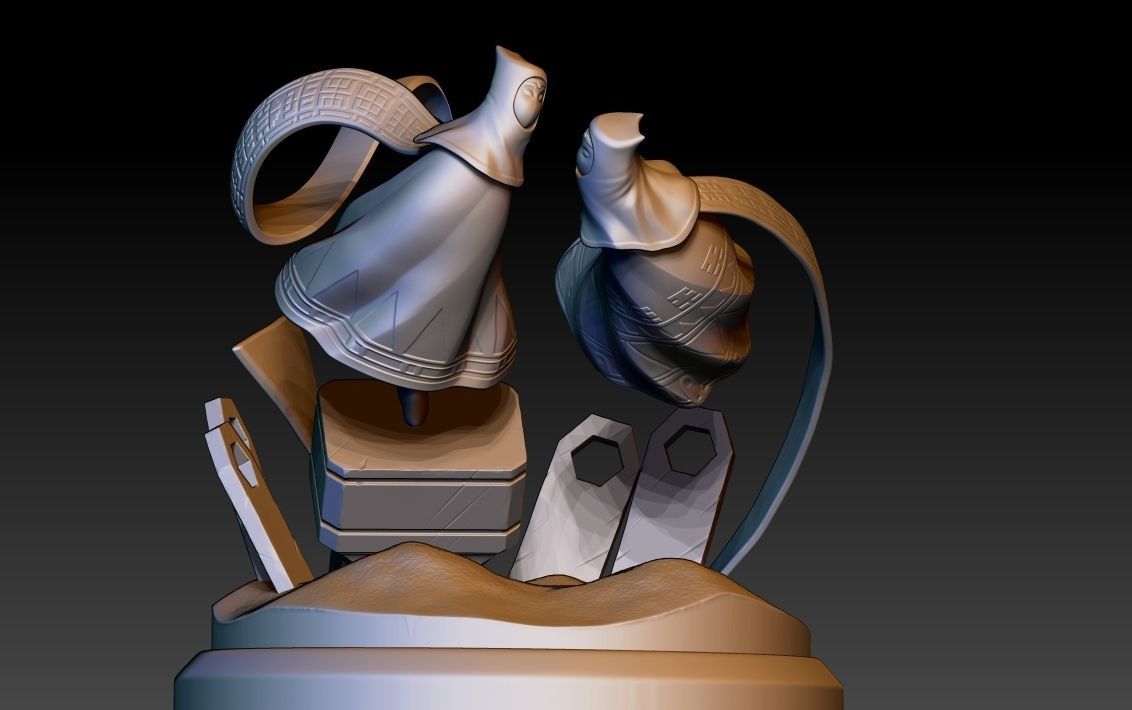 Diorama Journey through the desert 3D print model_9