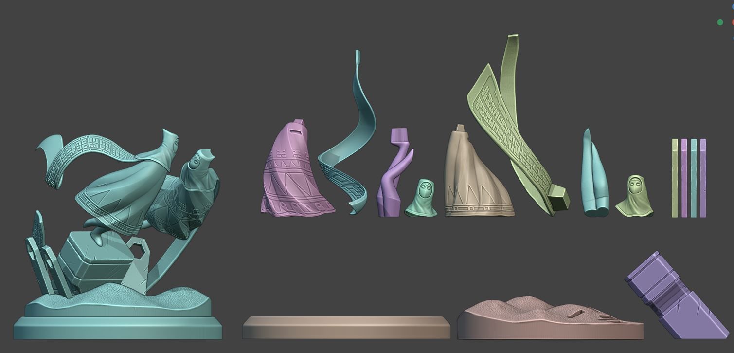 Diorama Journey through the desert 3D print model_2