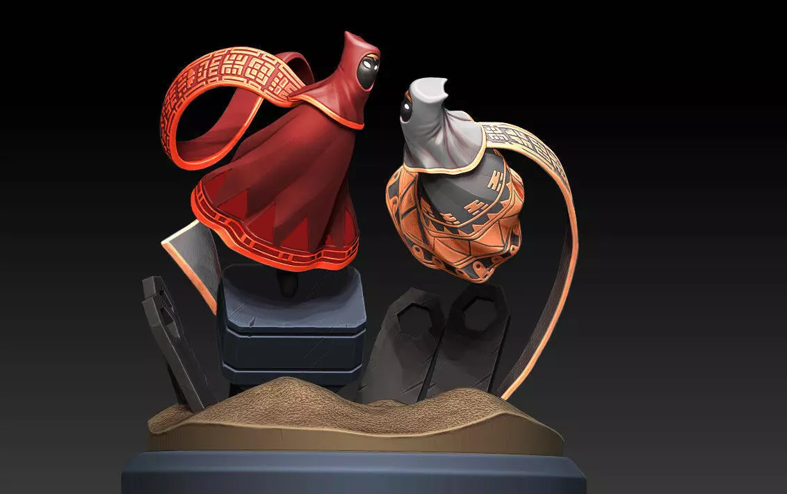 Diorama Journey through the desert 3D print model_0