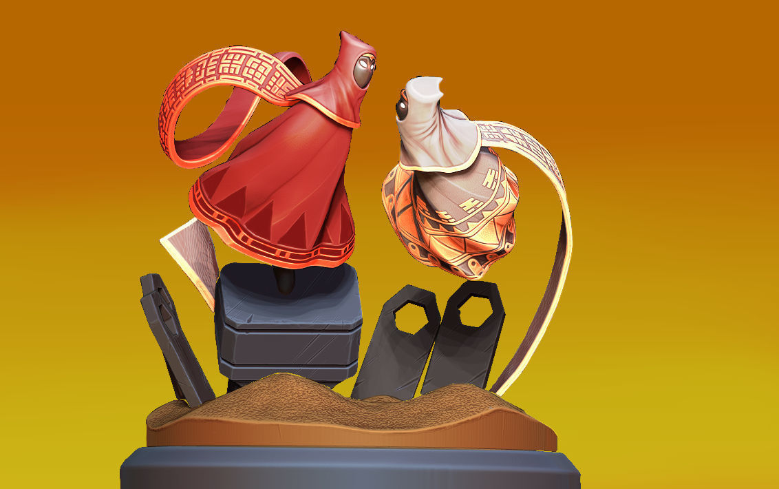 Diorama Journey through the desert 3D print model_3