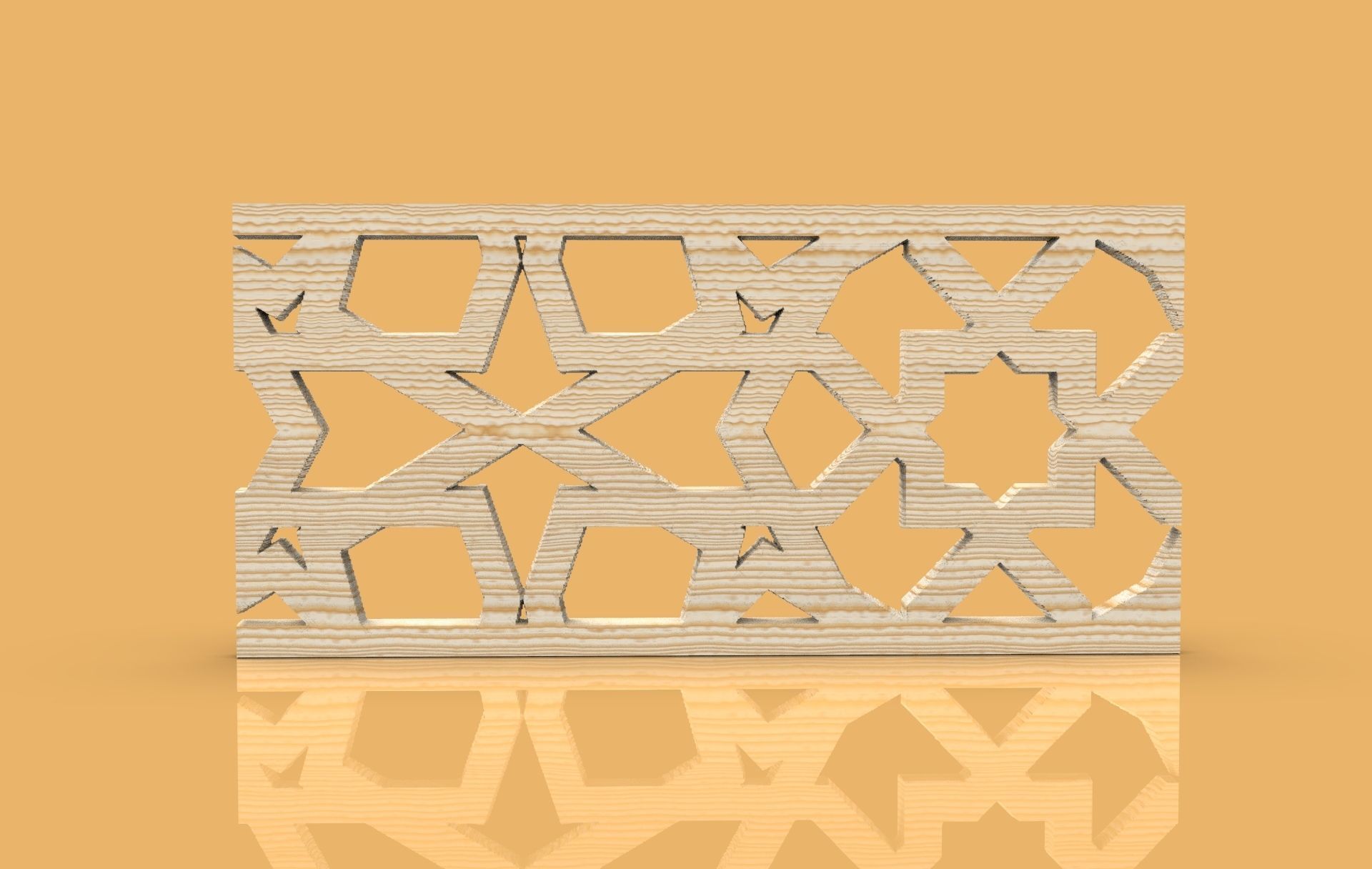 Floral Wood Carving for Furniture - 13 3D model_4