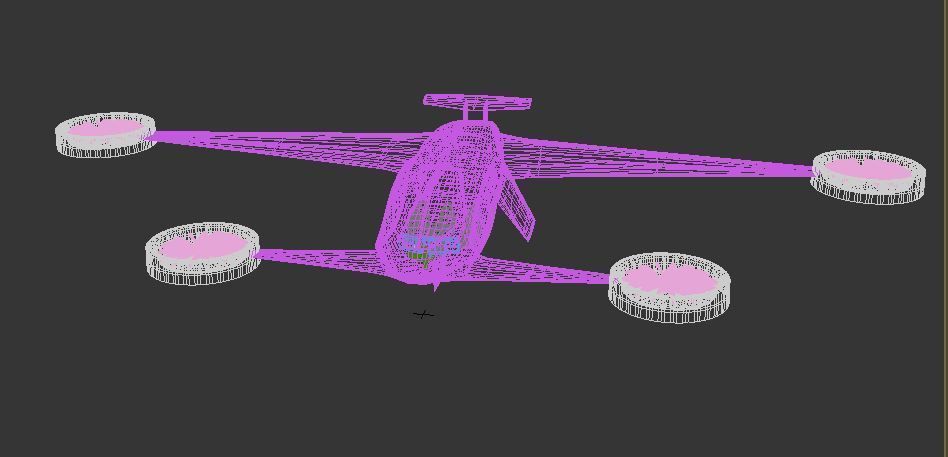 Evtol  Plane Low-poly 3D model_2
