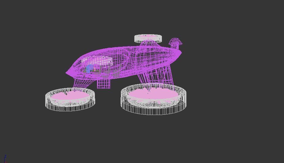 Evtol  Plane Low-poly 3D model_3