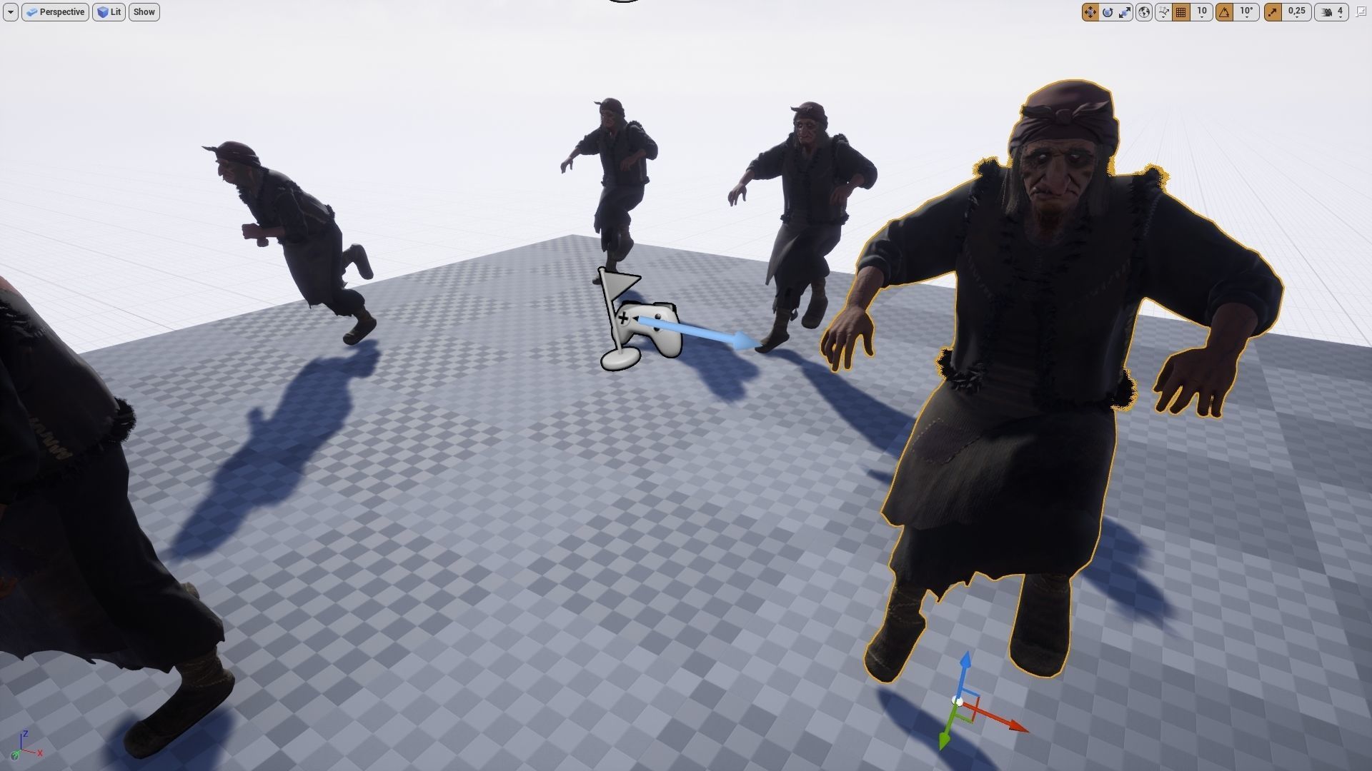 Baba Yaga Low-poly 3D model_12