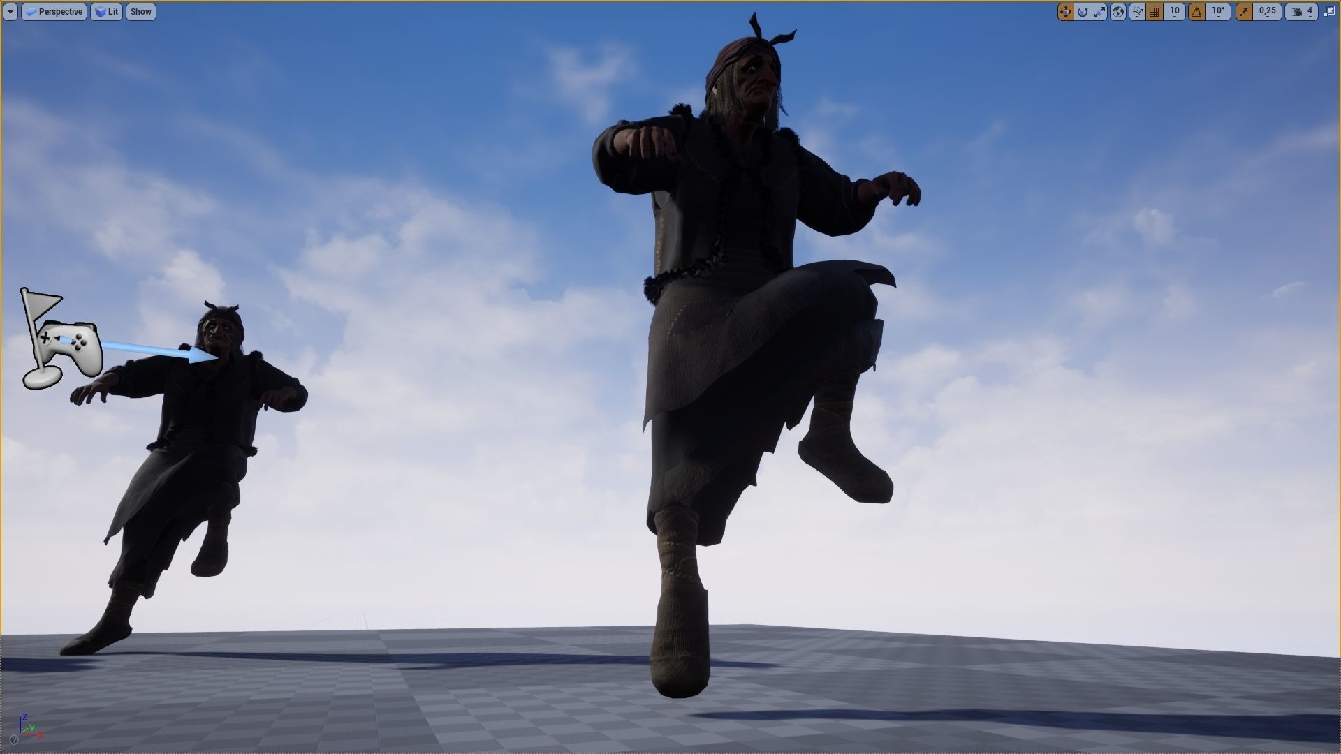 Baba Yaga Low-poly 3D model_14