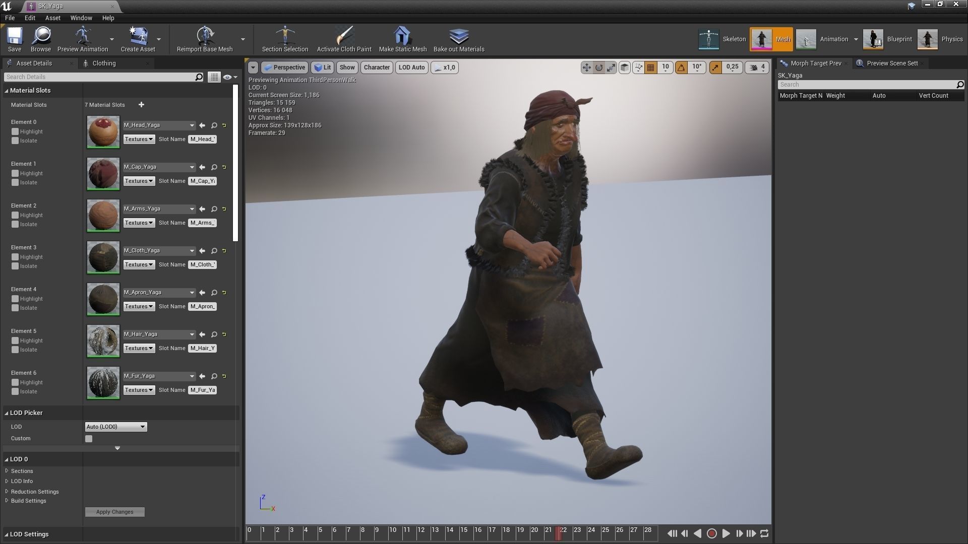 Baba Yaga Low-poly 3D model_9