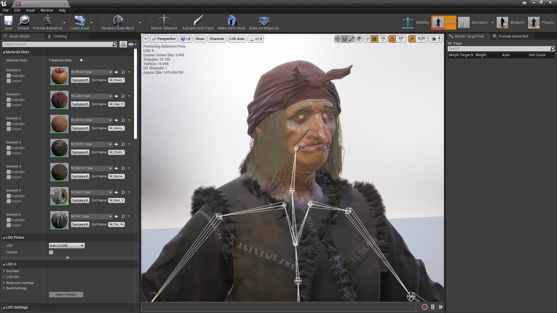 Baba Yaga Low-poly 3D model_7