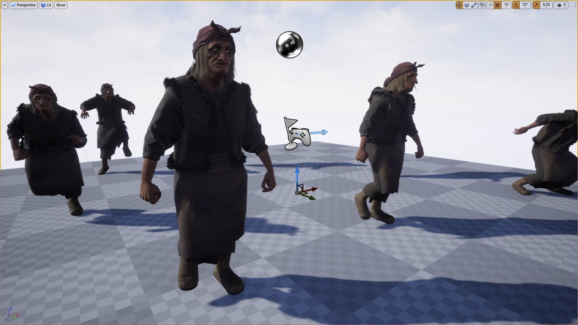 Baba Yaga Low-poly 3D model_10