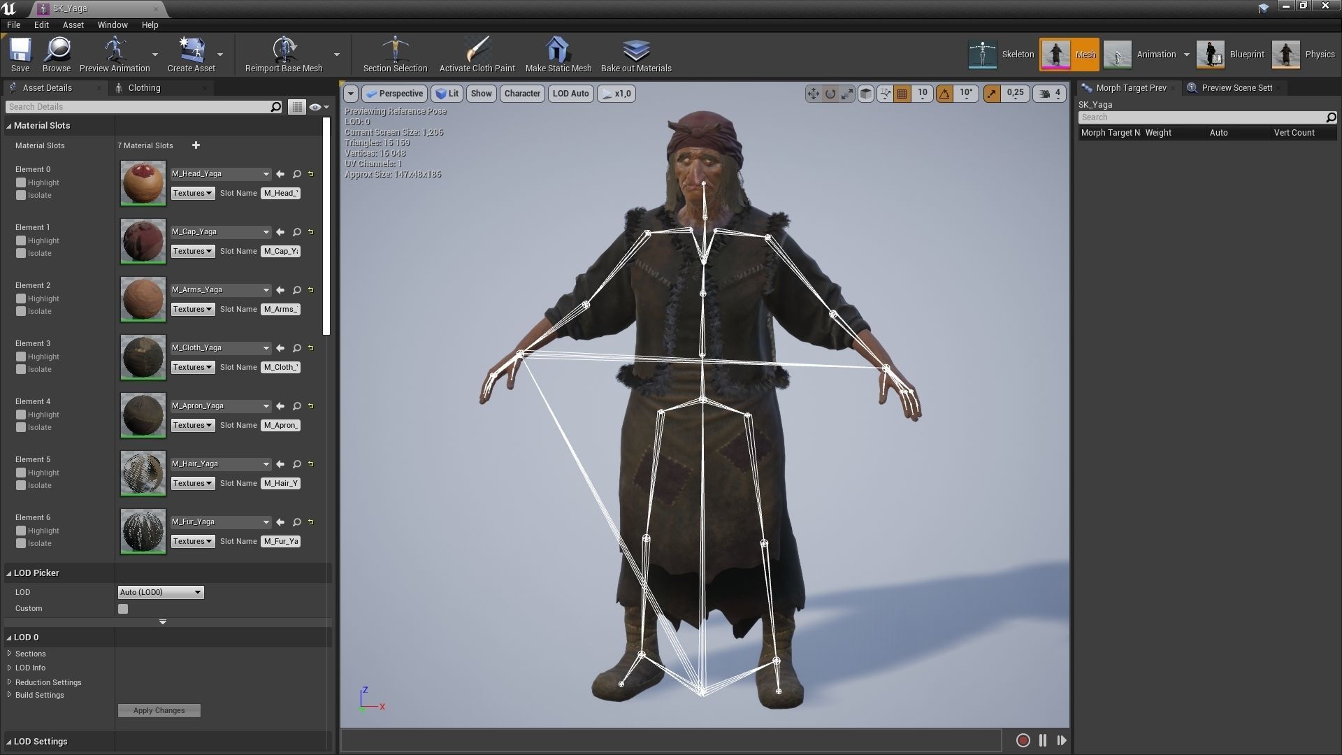 Baba Yaga Low-poly 3D model_6
