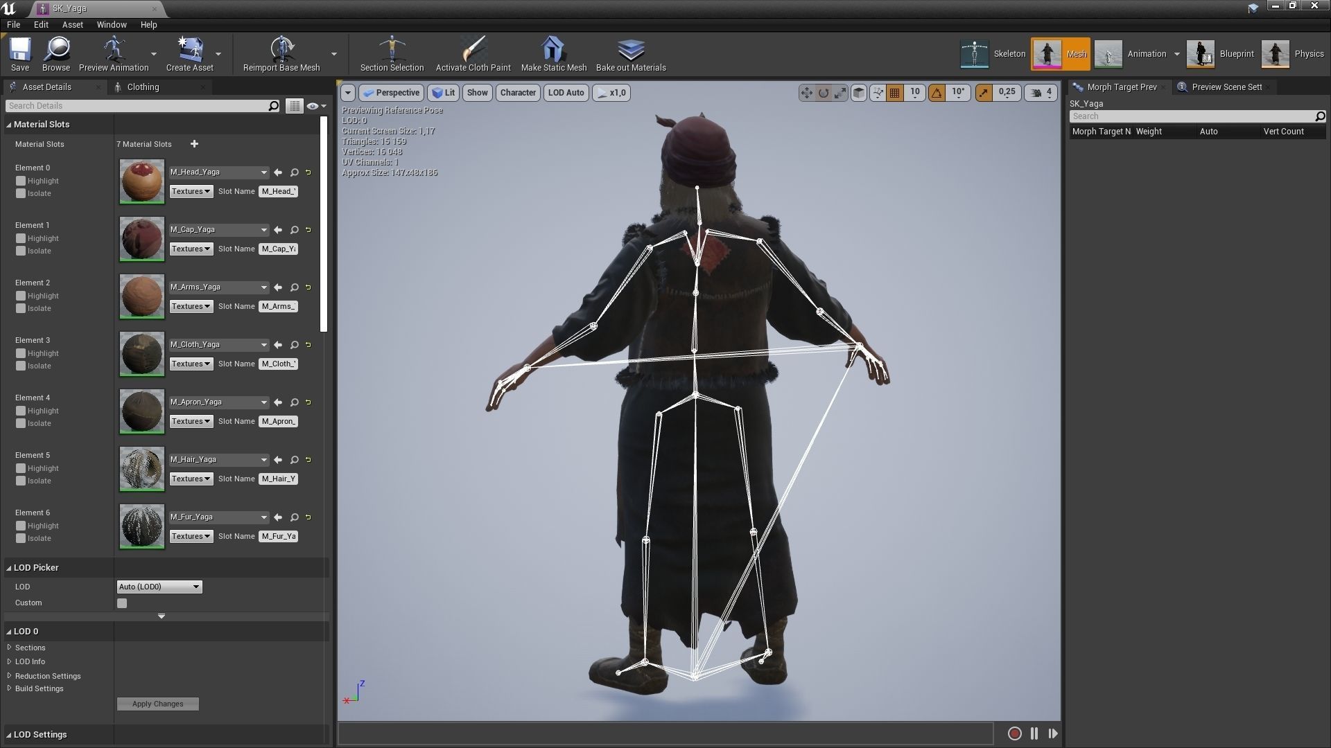 Baba Yaga Low-poly 3D model_8