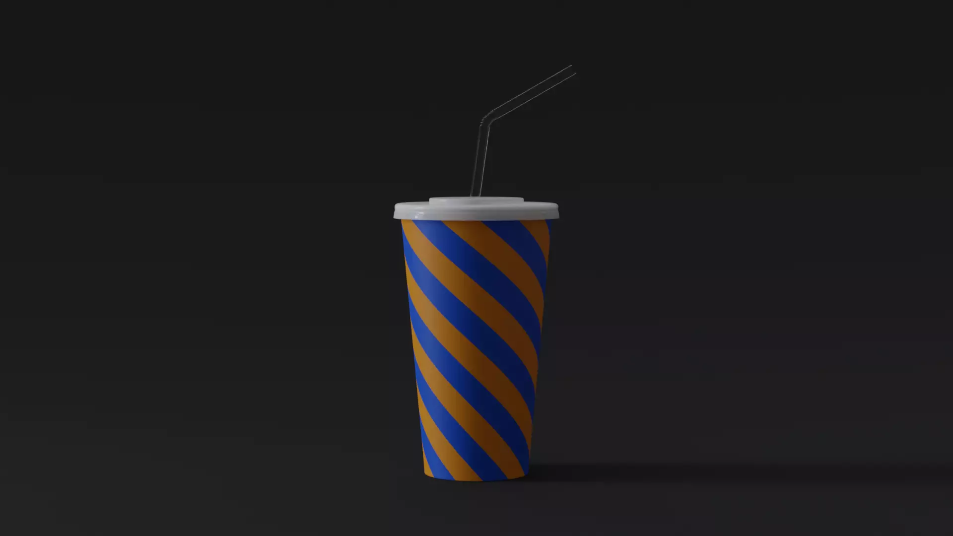 Disposable Milkshake Paper Cup 3D Model 3D model