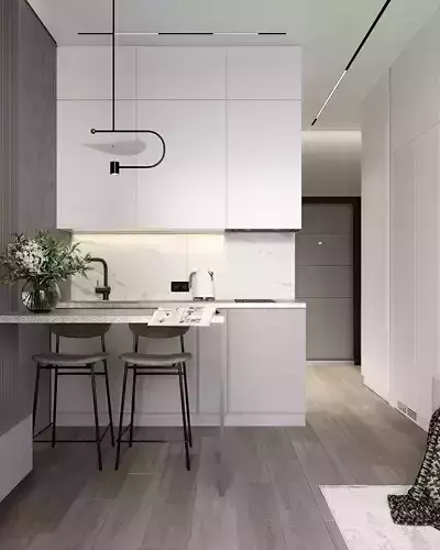 The living room is 25 square meters