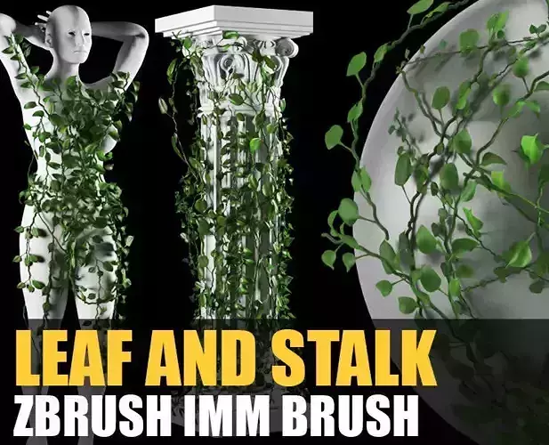 ivy and leaf zbrush imm brush