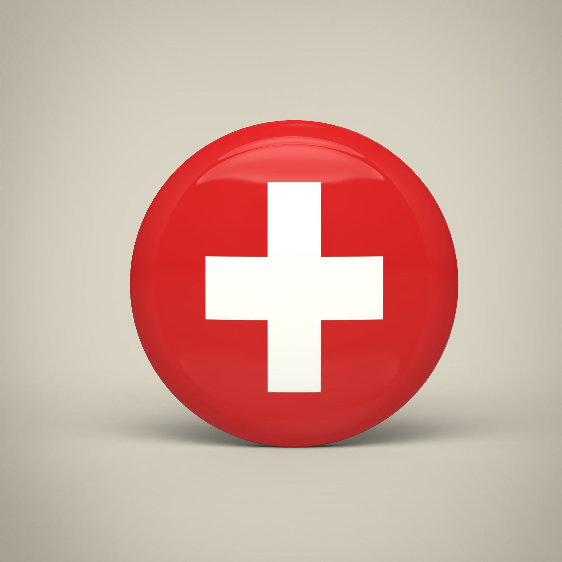 Switzerland Badge Low-poly 3D model_2