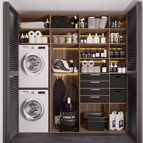 laundry room 001 Low-poly 3D model