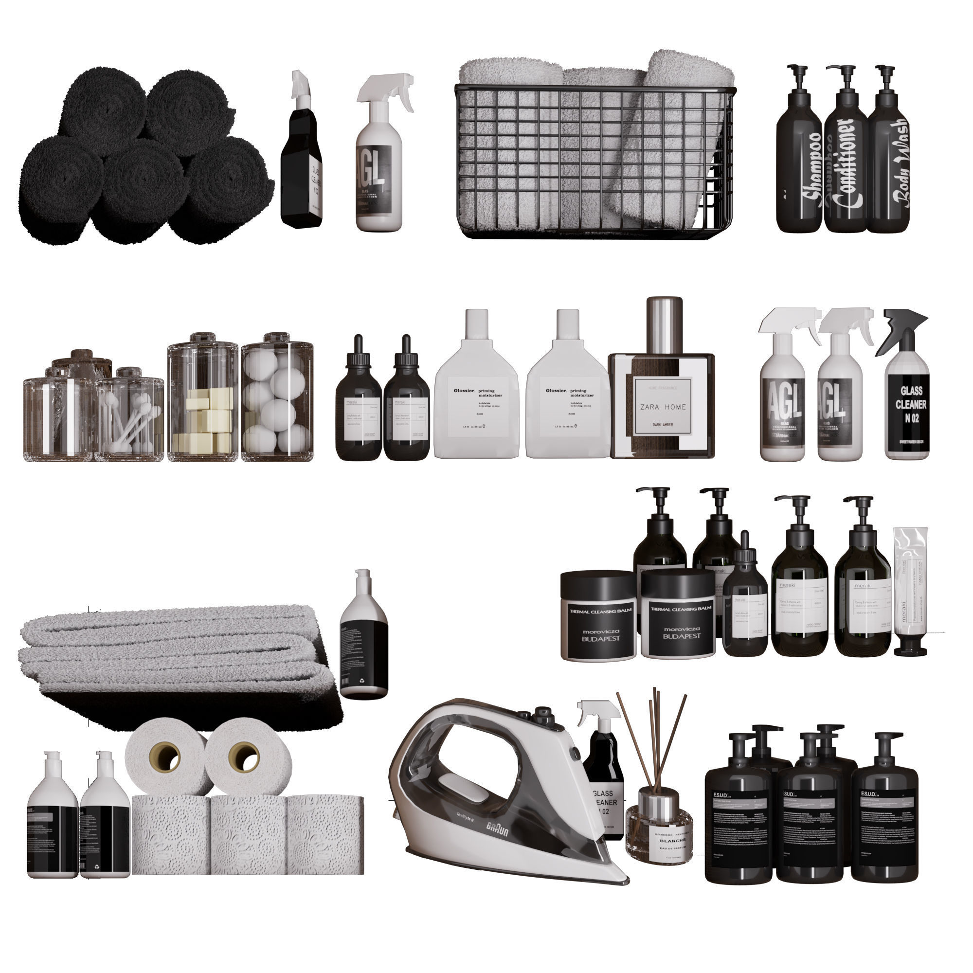 laundry room 001 Low-poly 3D model_1