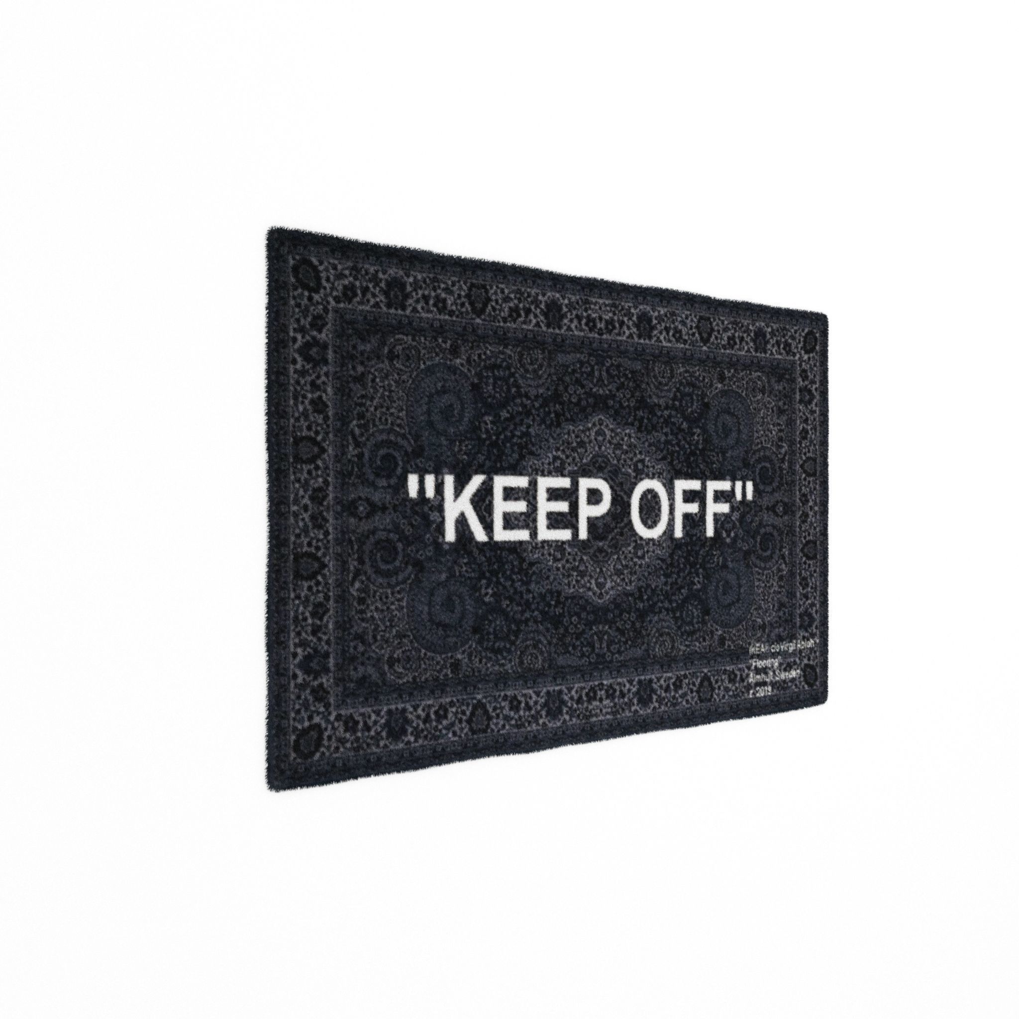 Virgil Abloh x IKEA KEEP OFF Rug 3D model_2