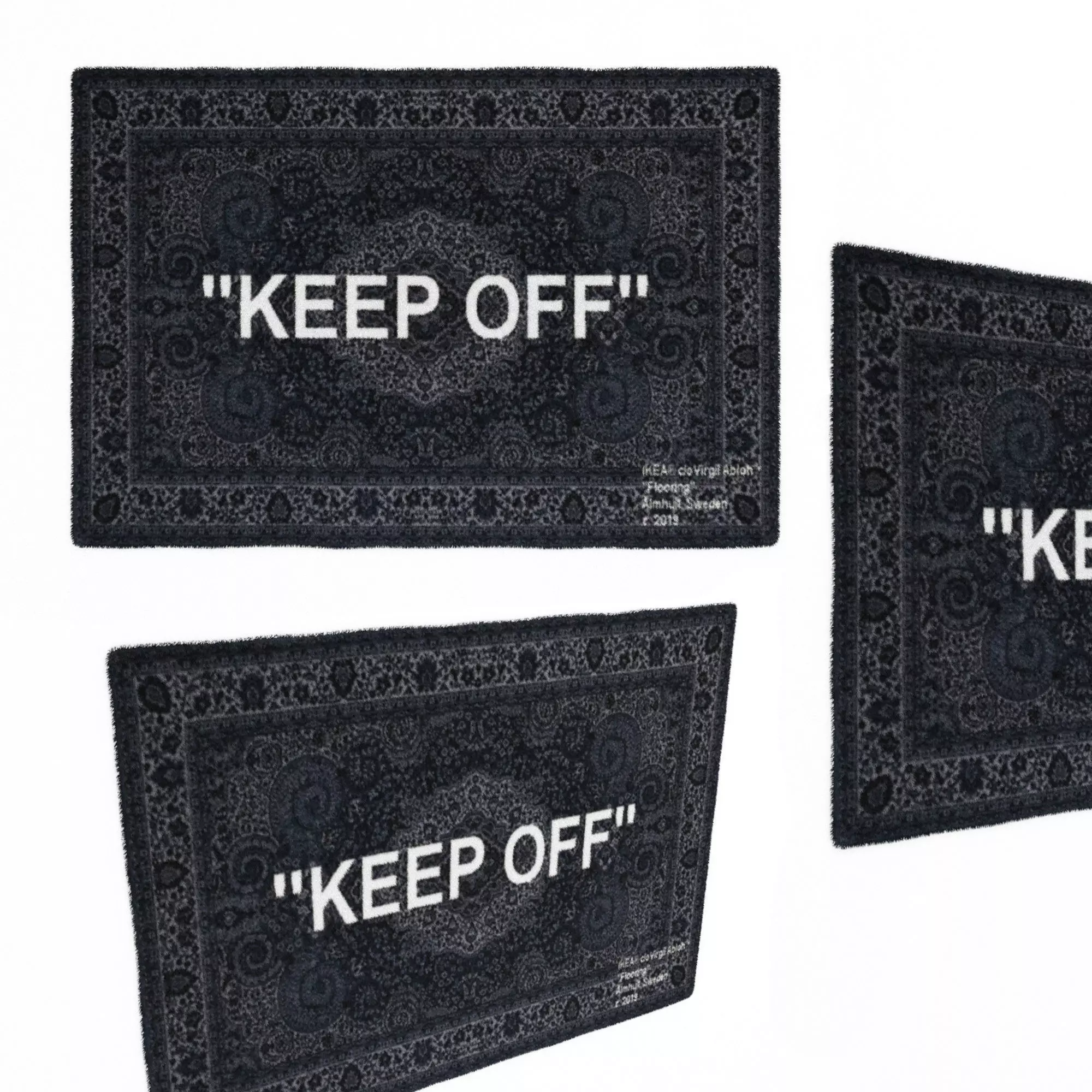 Virgil Abloh x IKEA KEEP OFF Rug 3D model_0