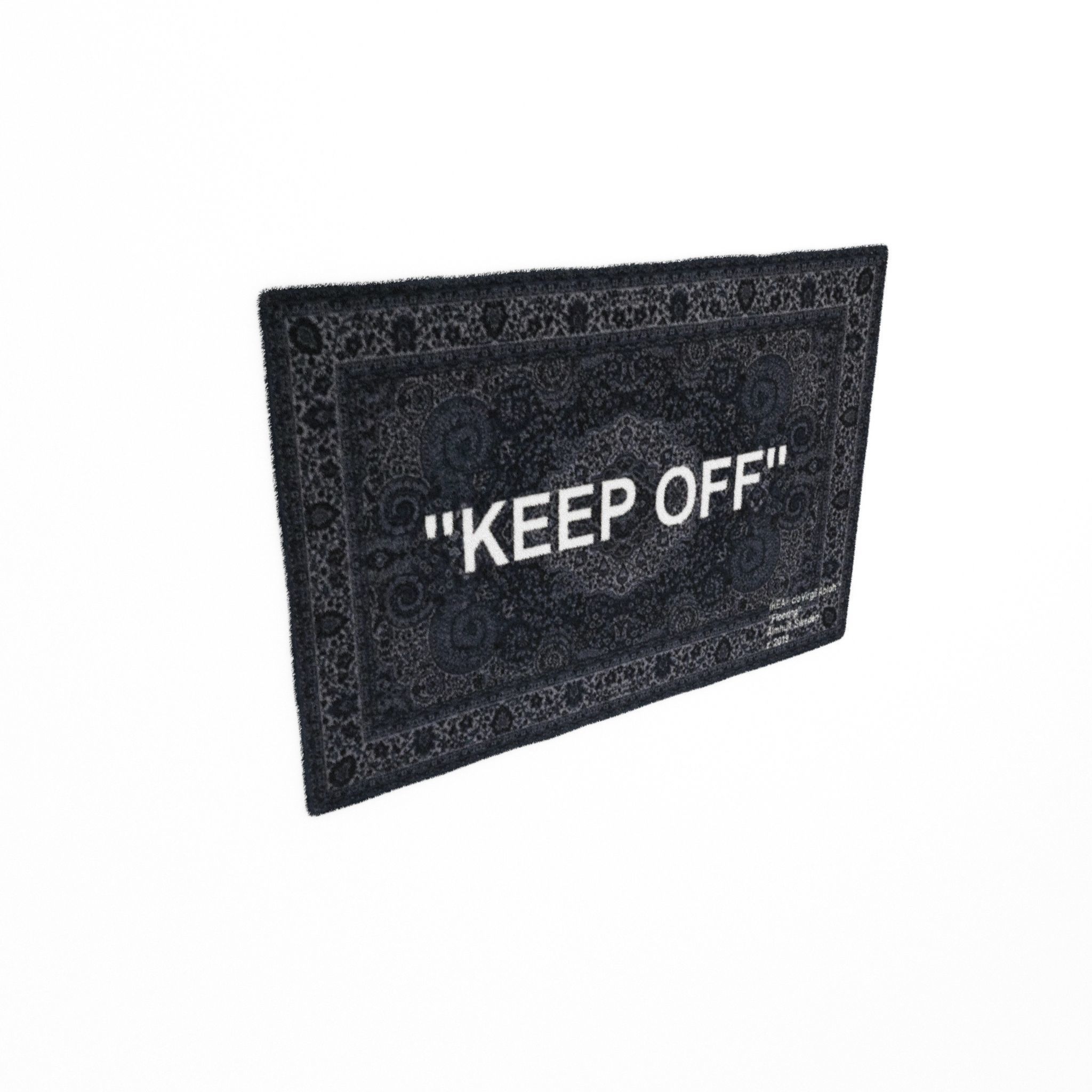 Virgil Abloh x IKEA KEEP OFF Rug 3D model_4