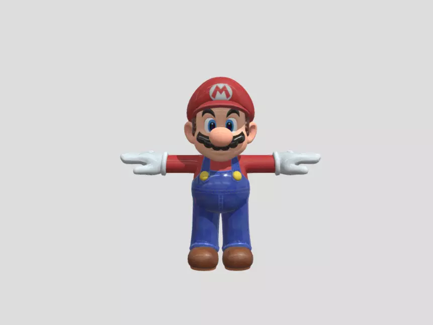Mario 3d Model bros figure 3D model_0