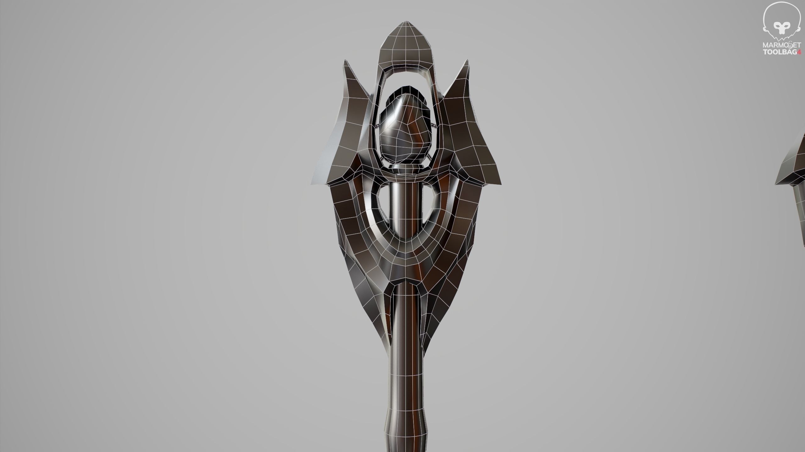 Witches Magic Staff Game Ready Low-poly 3D model_13