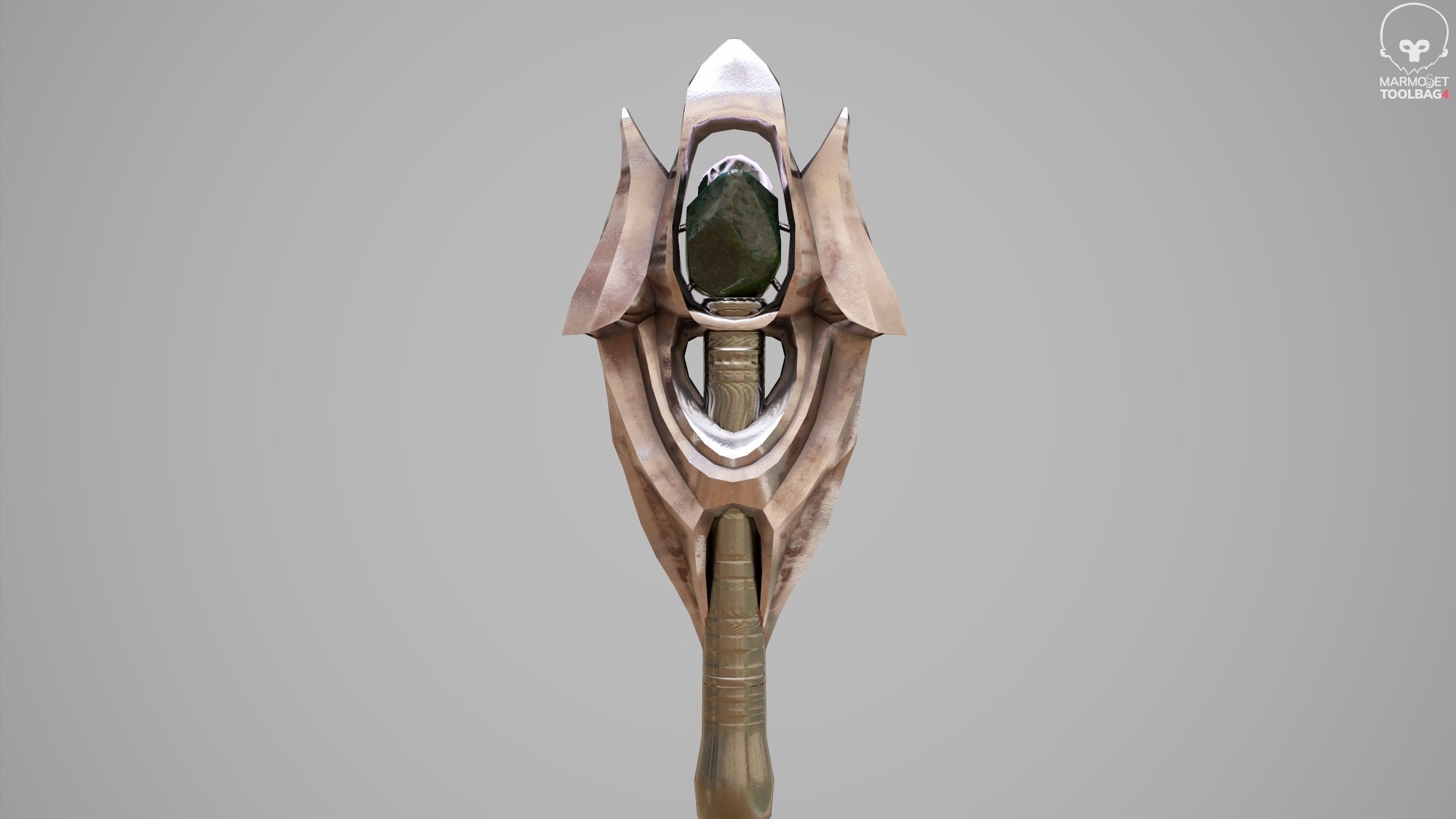 Witches Magic Staff Game Ready Low-poly 3D model_15