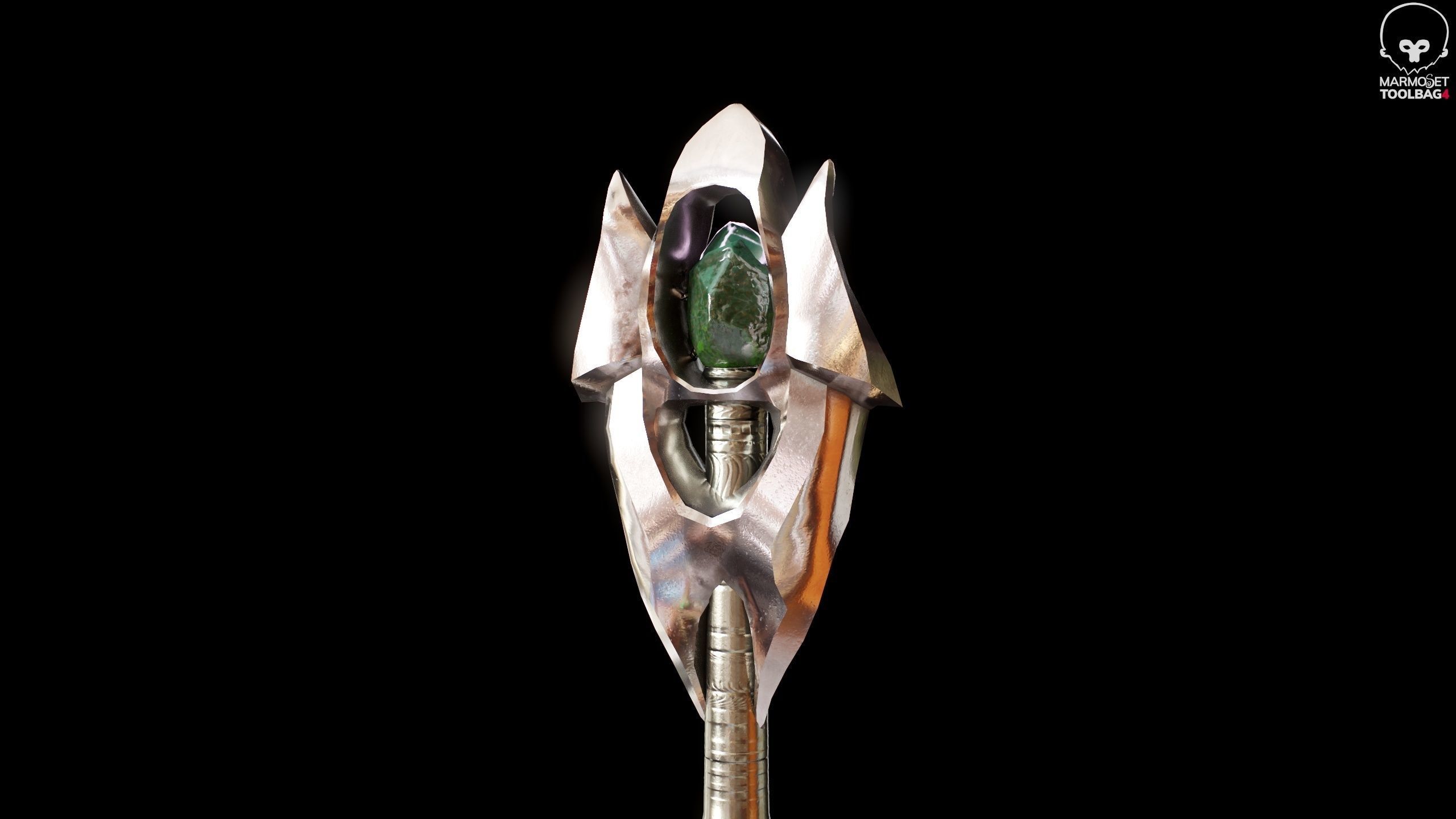 Witches Magic Staff Game Ready Low-poly 3D model_18