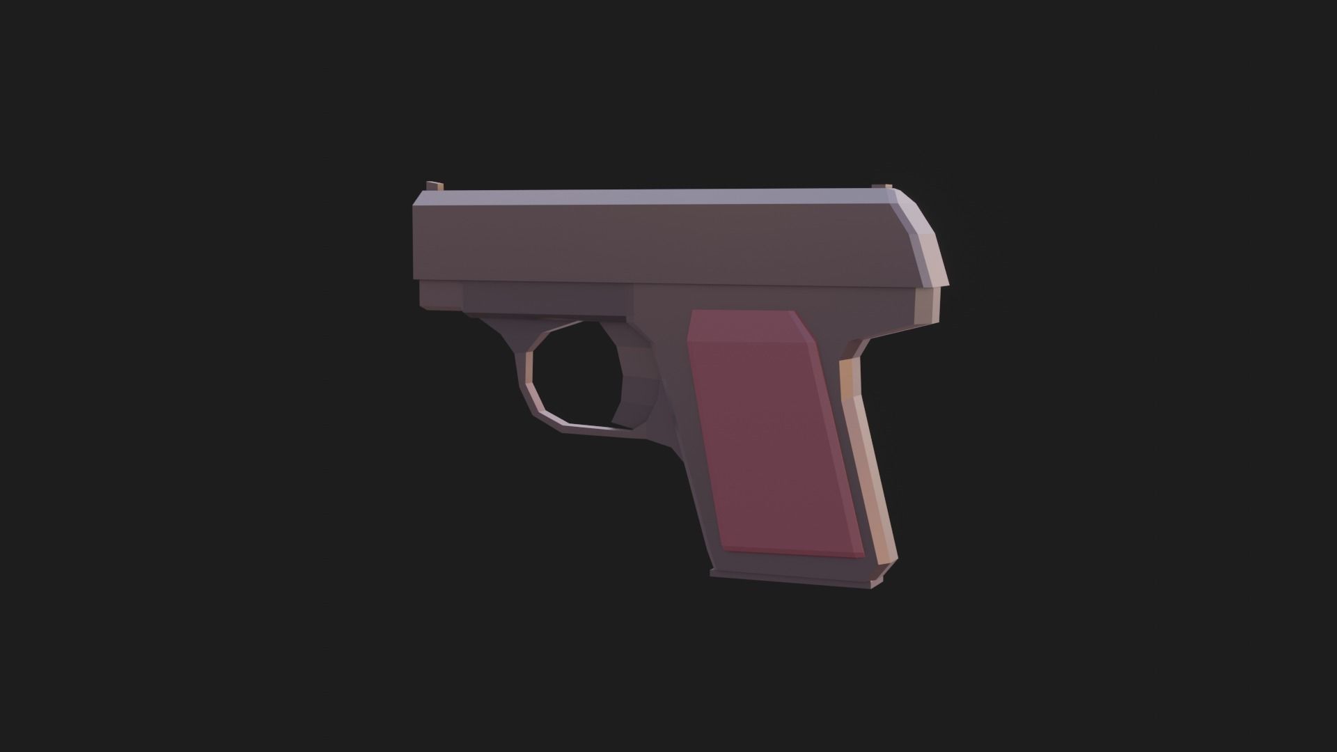 Weaponies - Colt25 Low-poly 3D model_4