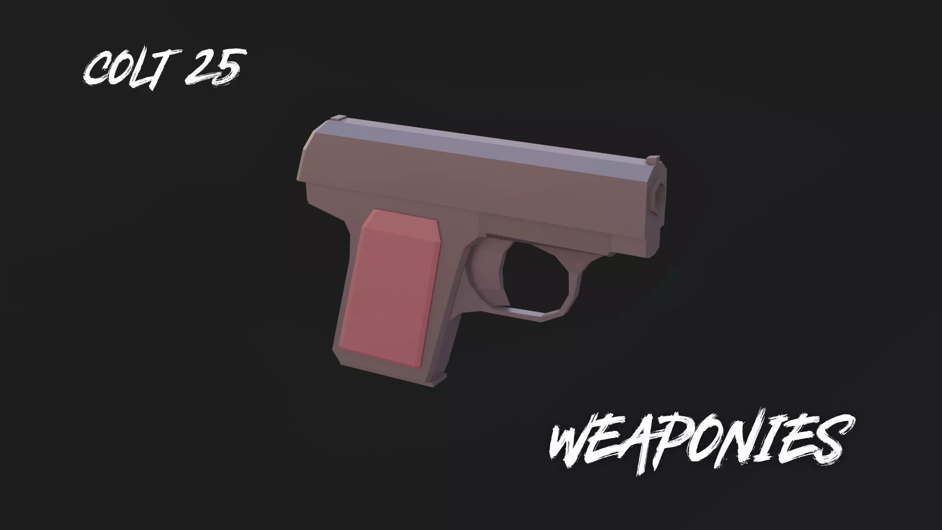 Weaponies - Colt25 Low-poly 3D model_0