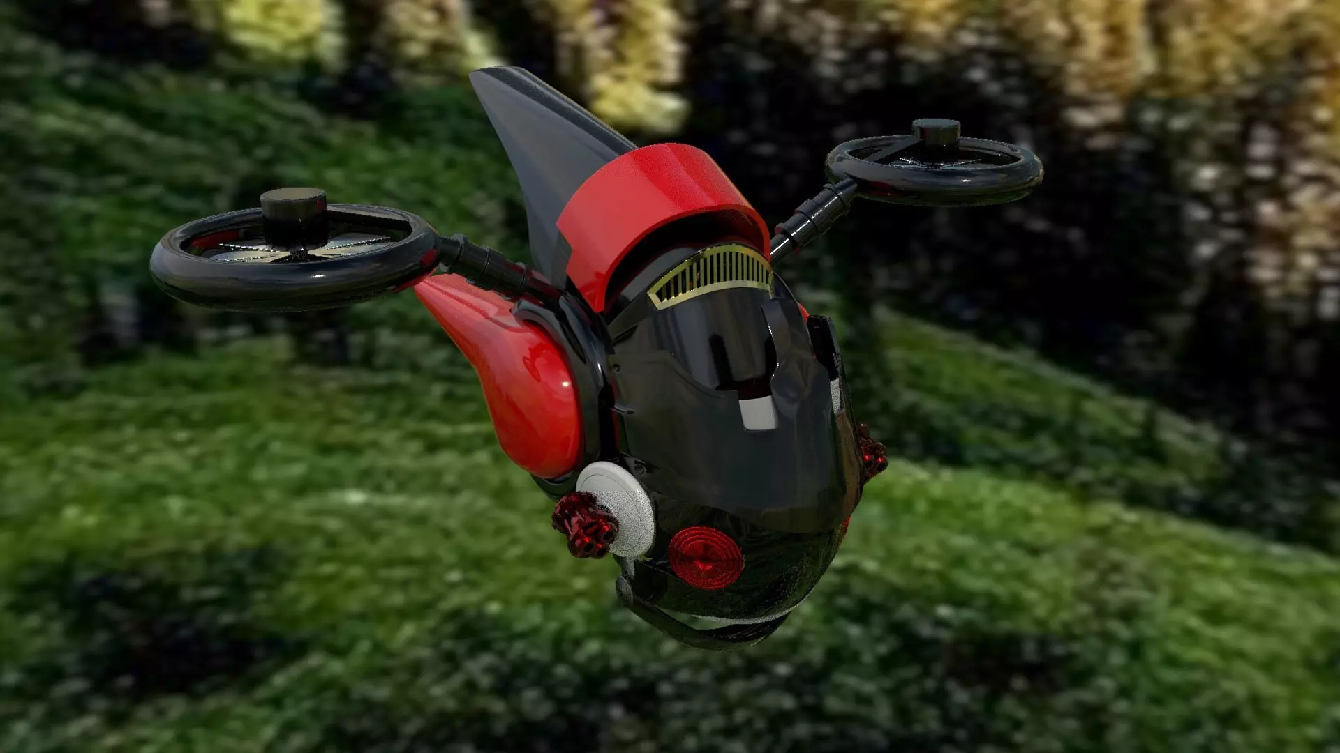 DRONE flying Free low-poly 3D model