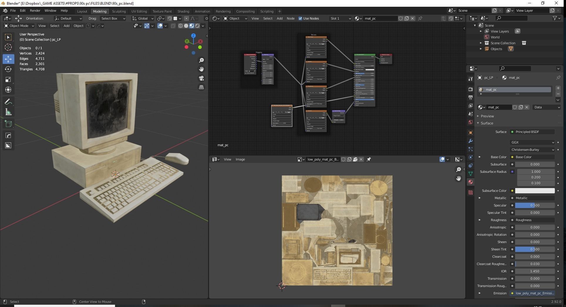 Dirty 90s Pc Game Ready Low-poly 3D model_7