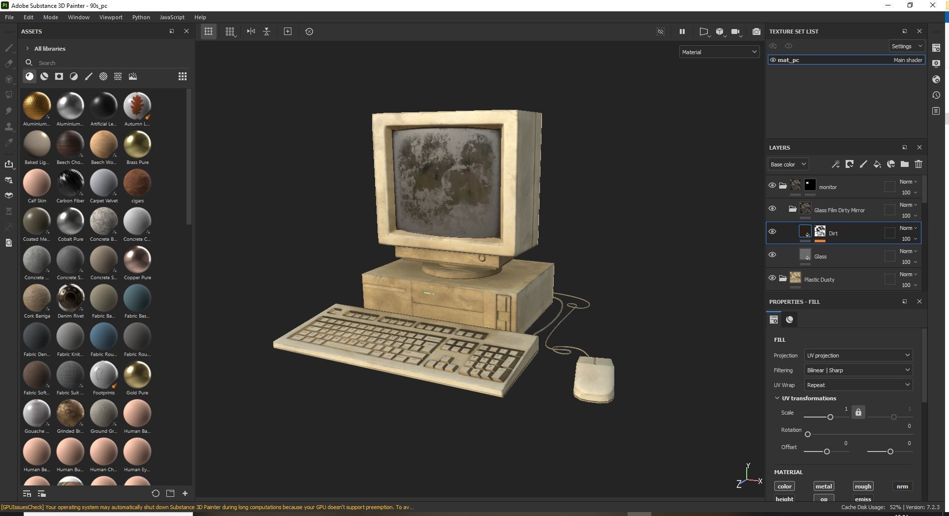 Dirty 90s Pc Game Ready Low-poly 3D model_5