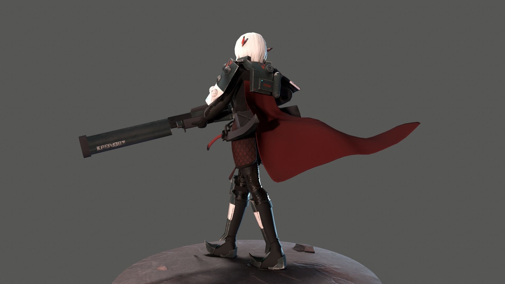 Red Moon Sniper 3D model_4