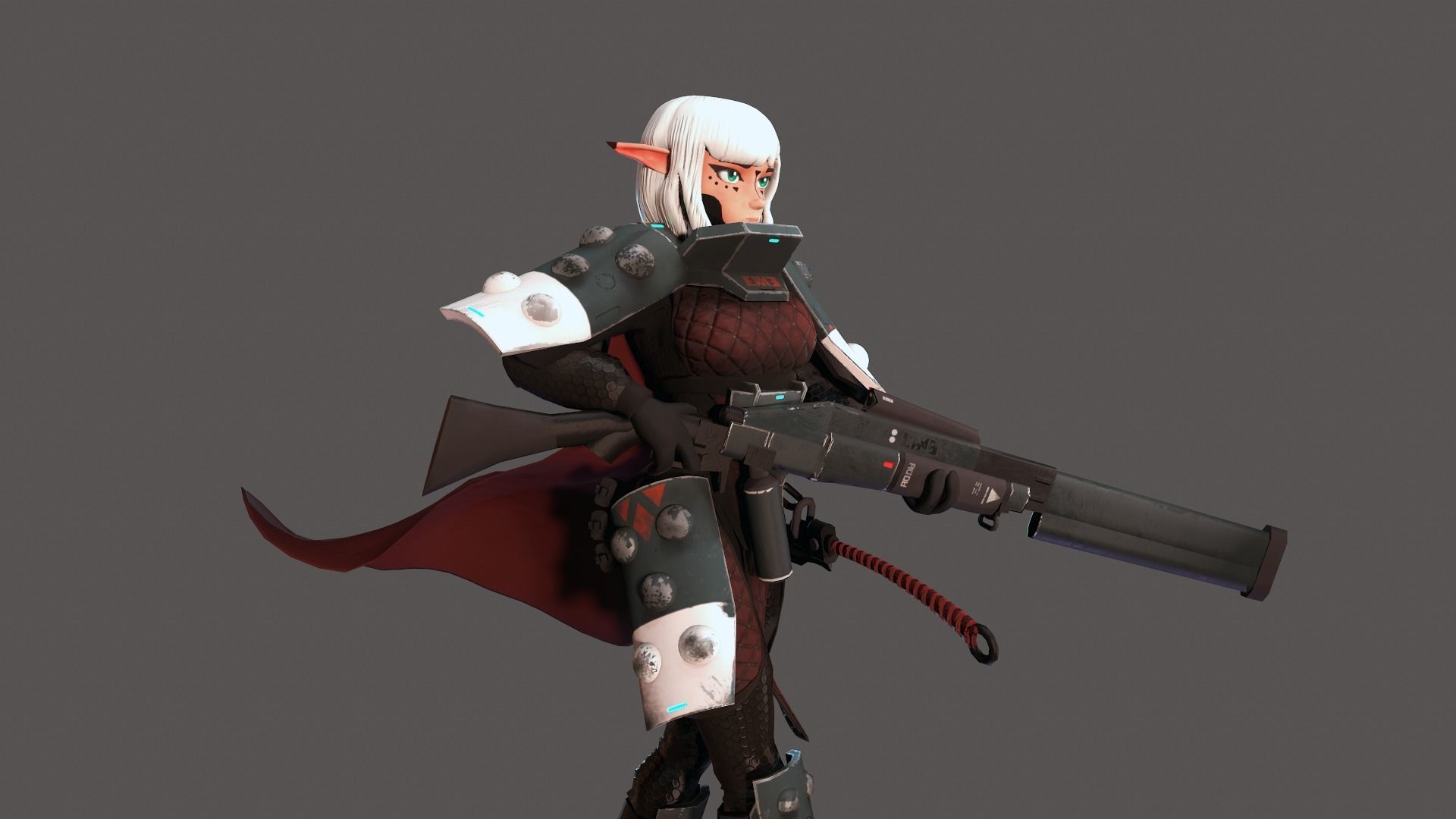 Red Moon Sniper 3D model_5
