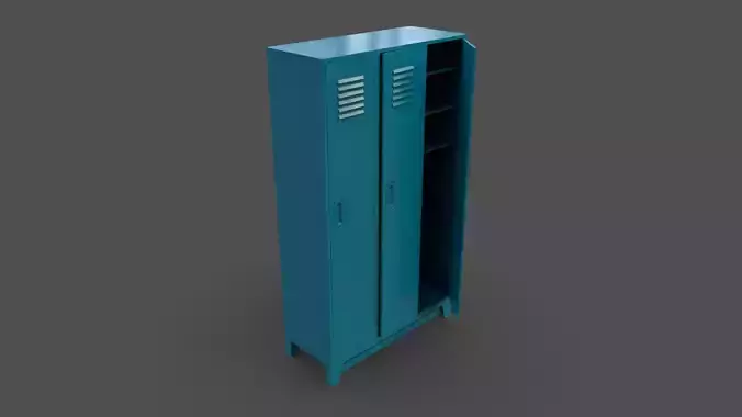 PBR School Gym Locker 08 - Blue Sea