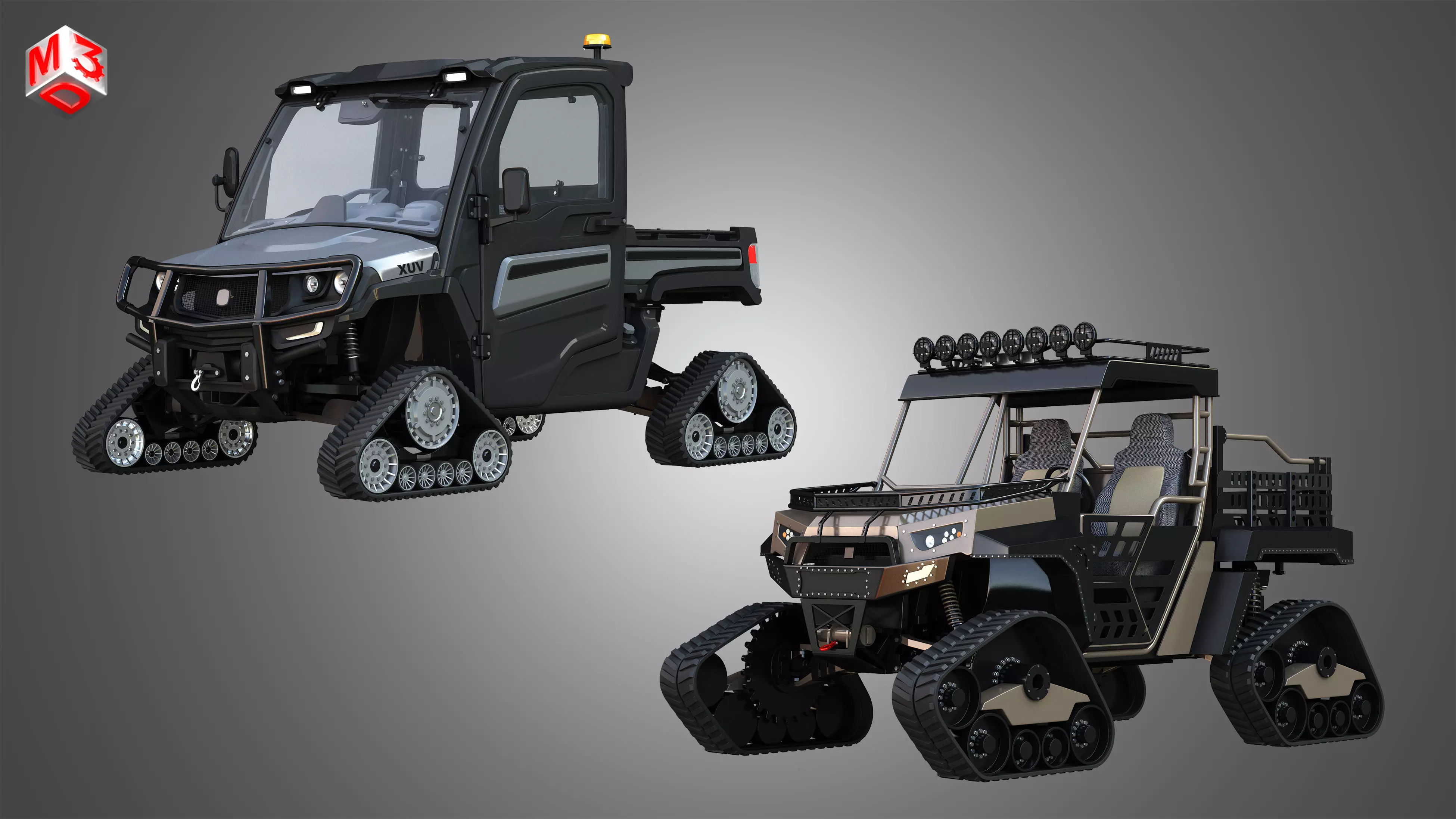 Off Road Dune Buggies - with Tracks System 2 in 1 3D Model Collection_0