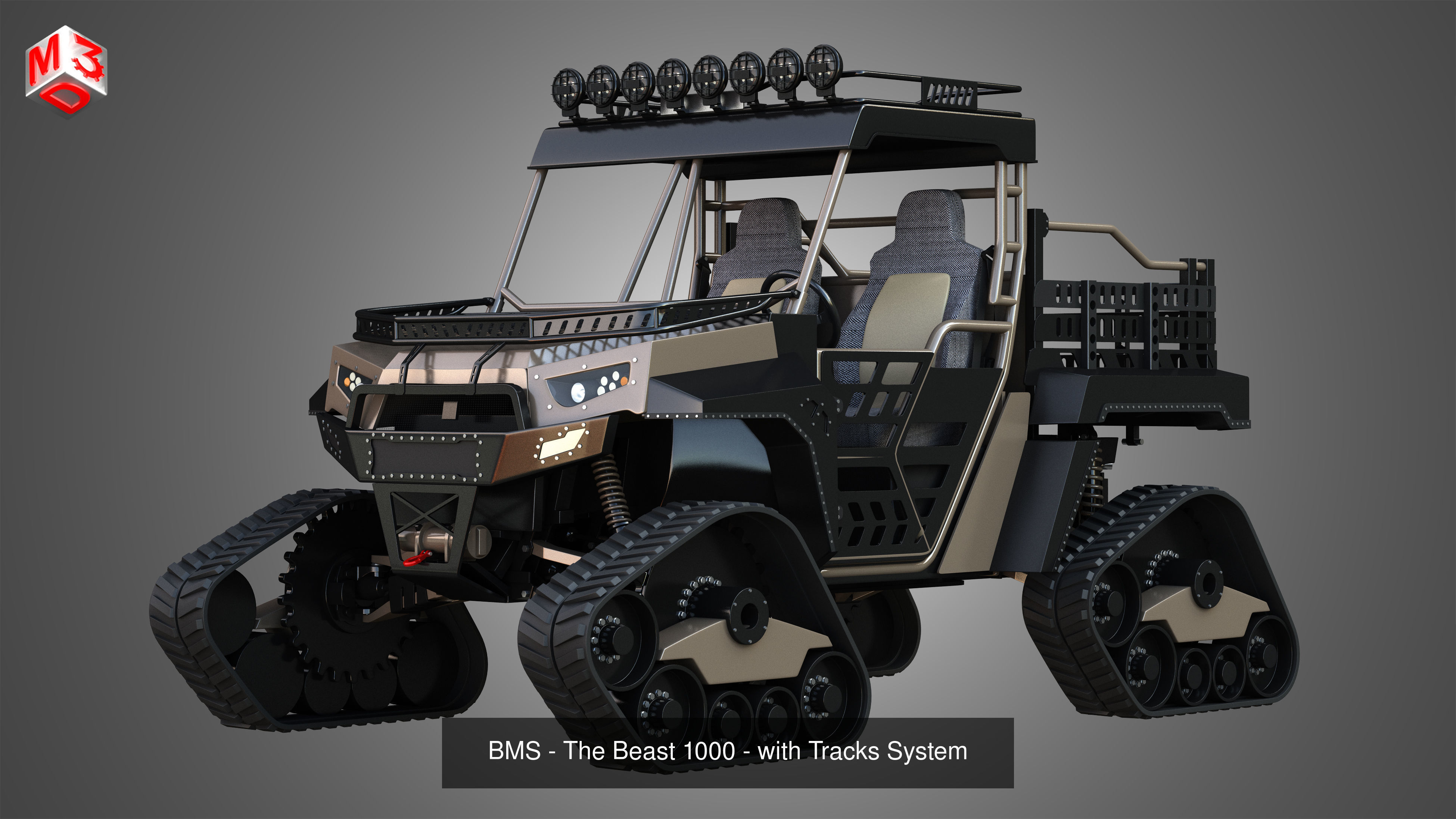 Off Road Dune Buggies - with Tracks System 2 in 1 3D Model Collection_2