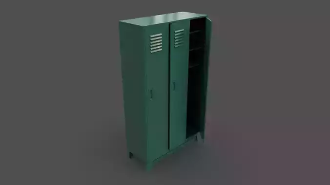 PBR School Gym Locker 08 - Green Dark