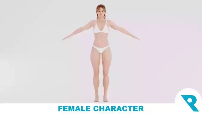 Realistic Female Character - Lynette 3D model