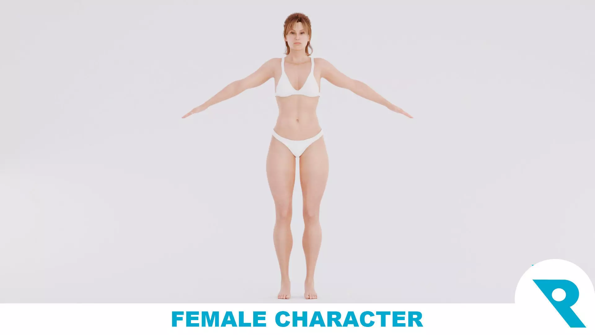 Realistic Female Character - Lynette 3D model_0